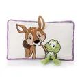 Rechteckiges Kissen Rehbock René Roebuck & Frosch Fridolin Frog NICI GREEN