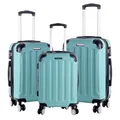 3er Kofferset - Robuste ABS- Hartschalenkoffer, TSA-Zahlenschloss, erweiterbare Kapazität - in M, L, XL - Eckenschutz, 360° drehbare, leise Doppelräder & Teleskopgriff, Handgepäcktauglich & stapelbar