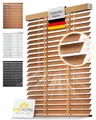 Sol Royal Holzjalousie 50 mm Lamellen extra breit – Fensterjalousie 160x180 cm Holzrollo einfache Montage Wand & Decke – Blickschutz Jalousie Fenster & Tür Massivholz Echtholz Rollo Eichenoptik – BE5