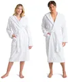 Unisex-Bademantel MÖVE "Superwuschel Kapuze, ideal für Sauna & Spa, Hotelbademantel" Gr. S, weiß (snow), L:120cm