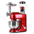 Küchenmaschine Rühr Teig Knetgetät Fleischwolf Standmixer 1800W Edelstahl 5L Rot
