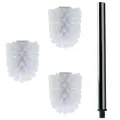 Daloual 3 x Ersatz Bürstenkopf  Weiß Griff 26 cm Toilettenbürste Klobürste