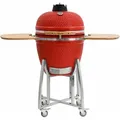 Kamado Grill Holzkohlegrill 'kuro' Ø 52 Cm, Rot, Keramikgrill Mit Ablage, Thermometer - Bbq-toro