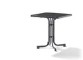 Sieger Boulevard-Klapptisch mit mecalit-Pro-Dekorplatte, 70 x 70 cm, eisengrau, Schieferdekor anthrazit