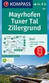 KOMPASS Wanderkarte 037 Mayrhofen, Tuxer Tal, Zillergrund 1:25.000: 3in1 Wanderkarte mit Aktiv Guide inklusive Karte zur offline Verwendung in der KOMPASS-App. Fahrradfahren. Skitouren. Langlaufen.