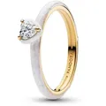 Pandora Fingerring Chakra Herz Damenring, IP Gold, Zirkonia, Emaille von PANDORA 56