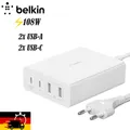 Wandladegerät Belkin Boost Pro 4-Port GaN Charger 108W MFi 2x USB-C, 2x USB-A