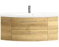 Badmöbel-Set Cassca Sprint BxT 121 x 46,2 cm Frontfarbe Eiche riviera 2-teilig m