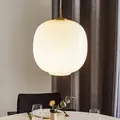 Pendelleuchte Louis Poulsen, VL45 Radiohus, dimmbar, Weiß, für Wohnzimmer, Glas, Design - 44.8