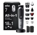 Braun All-in-One Series 7, 18-in-1 Multigroom Haarschneidemaschine AIO7585, Grau