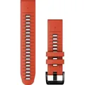Garmin Silikon 22mm - Quickfit - Silikon-Armband für FENIX 7 PRO - 7 und EPIX PRO (Gen 2) - 47mm Flammenrot/Graphit" 010-13280-04" - Flammenrot/Graphit