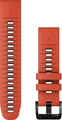 GARMIN - QuickFit®-Armband 22 mm, Silikon, flammenrot/graphit, Edelstahlschließe