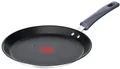 Tefal Bratpfanne Pfannkuchenpfanne Ø 25 cm Spülmaschinenfest Temperaturindikation, Aluminium, antihaftende, mit Titanzusatzmitteln