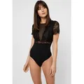pieces Stringbody PCSICCA mit Spitze schwarz M
