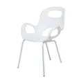 Umbra OH Chair, Bequemer Stuhl für den Innen- und Außenbereich, Wetterbeständig, Weiß