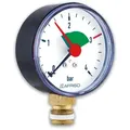 Rohrfeder-Manometer für Heizung/Sanitär - Radial, verschiedene Ausführungen (Ausführung: Ø80 mm. 1/2''. 3bar Markierung)