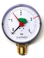 Rohrfeder-Manometer für Heizung/Sanitär - Radial, Afriso, Ø80mm, DN15 (1/2"), 3bar Markierung