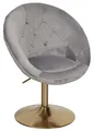 WOHNLING Design Drehsessel WL6.299 Samt grau