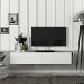 TV Lowboard Hängend Aristo Weiß | Modernes Design | Viel Stauraum