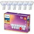 Aktion: Nur noch angezeigter Bestand verfügbar:   6er-Set PHILIPS GU10 LED Reflektor 3.8W wie 50W 36° Ausstrahlwinkel WarmGlow-dimmbar 2200K-2700K CRI90 mit hoher Farbwiedergabe