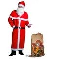 Weihnachtsmann Kostüm Set Idena® mehrteilig 6-teilig inklusive Jute Sack