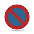 Betriebsausstattung24® Eingeschränktes Haltverbot Verkehrsschild, Alu geprägt, Größe 40 cm