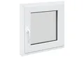 vidaXL Fenster Kellerfenster RISOR 50 x 50 cm PVC und Glas Weiß, (1 St)
