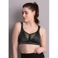 Anita Active Sport-BH Air Control Deltapad doppellagige Cups, gepolsterte Träger, mit Print, feminin, weich grau 90