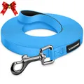 Wasserdicht Schleppleine für Hunde, 10m Biothane Hundeleine mit Robusterem Ka...