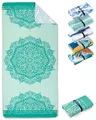 Fit-Flip Strandtuch XXL aus Mikrofaser - leicht und schnelltrocknend - 100% recyceltes Strandhandtuch - kompaktes Handtuch zum Baden - Badetuch (Mandala 200x90cm)