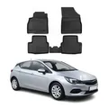 OMAC Gummimatten Fußmatten für Opel Astra K 2015-2021 TPE Automatten Schwarz 4x