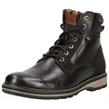 Bullboxer Stiefelette Leder/Textil . Schnürstiefelette braun 45 EU