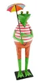 Frosch mit Regenschirm stehend Metall ca 32 x 19 x 85 cm