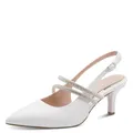 MARCO TOZZI Damen Pumps weiches Feel Me Fußbett Leder Decksohle Modisch, weiß (White), 36 EU