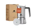 GRØNENBERG Espressokocher Edelstahl, Induktion geeignet, 4 o. 6 Tassen, 0.3l Kaffeekanne, Inkl. Ersatzdichtung & Reduziersieb, Espressokanne Aluminiumfrei & unbeschichtet