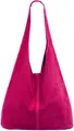 Caspar Schultertasche große Damen Wildleder Tasche Hobo Bag - CLASSIC LINE - Modell No.767, angenehm leicht, ohne Innenfutter, mit Sicherheitsfach, 100% Echtleder