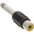 InLine Audio Adapter, 6,3mm Klinke Stecker auf Cinch Buchse, Mono (99322)