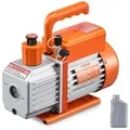 VEVOR Vakuumpumpe, 3,5 CFM, HVAC 1-stufige Drehschieber-Vakuumpumpe, für R134a R22 R410a Systeme, Auto-AC-Vakuumpumpen-Kit mit Ölflasche, für die Wartung von Auto-Klimaanlagen und Harzentgasung