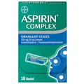 Aspirin Complex Granulat-Sticks | gegen Erkältung und grippale Infekte | 3-fach Wirkung bei Schnupfen, Fieber und Schmerzen | Nr. 1 Erkältungsmarke | 10 Stück