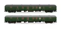 Electrotren HE4013 RENFE, 2-teiliges Set DGDC-3000 Postwagen, olivgrüne Lackierung, Periode IV, Maßstab 1:87, Spur HO, Hornby Hobbies, Personenzugwagen, Verschiedene