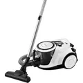 BOSCH Bodenstaubsauger Serie 6 ProSilence BGC41LSIL, Hygiene-Filter, 10 Jahre Motorgarantie, 600 W, beutellos, hohe Saugkraft, 2in1 Polster- und Fugendüse, leise, weiß blau|weiß