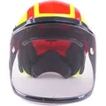 Forsthelm / Schutzhelm Mit Gehörschutz Und Visier Integral Forest Rot/gelb Rot/gelb Mit Ätzmetallvisier F39 - Orange - Protos
