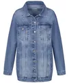 Rock Creek Damen Jeans Jacke Übergangs Jacke Denim Blouson Stretch Lang Boyfriend Jeansjacken Urban Stonewash D-480 Blau 3XL