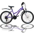 26 Zoll Mountainbike 21Gang SHIMANO Kinder Fahrrad - Beleuchtung - Federung Lila