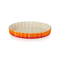 LE CREUSET Tarteform aus Steinzeug, 24 cm, 1.4 Liter, Ofenrot, 71120240900001