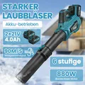 Groß Gebläse Bläser Laubbläser Laubgebläse Mit 2xAkkus Für 21V Makita Akku