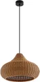 Lucande Außenhängelampe Taniola, 1-flg., beige, Rattan, IP44