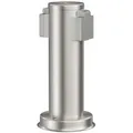 ledscom.de Garten Steckdosensäule PORU für außen, IP44, 2-fach, Edelstahl, edelstahl, rund, 27 cm
