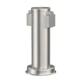 ledscom.de Garten Steckdosensäule PORU für außen, IP44, 2-Fach, Edelstahl, Edelstahl, rund, 27 cm