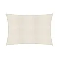Lumaland Sonnensegel Rechteckig 3 x 4 Meter | Wetterbeständiger Sonnenschutz inkl. Befestigungsseile | Terrasse, Garten & Balkon Schattenspender aus HDPE Segelstoff mit UV Schutz [Creme]
